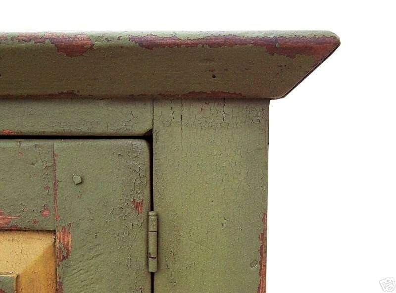 Primitive Wall Cabinet Farmhouse Rustic Hanging Cupboard Painted