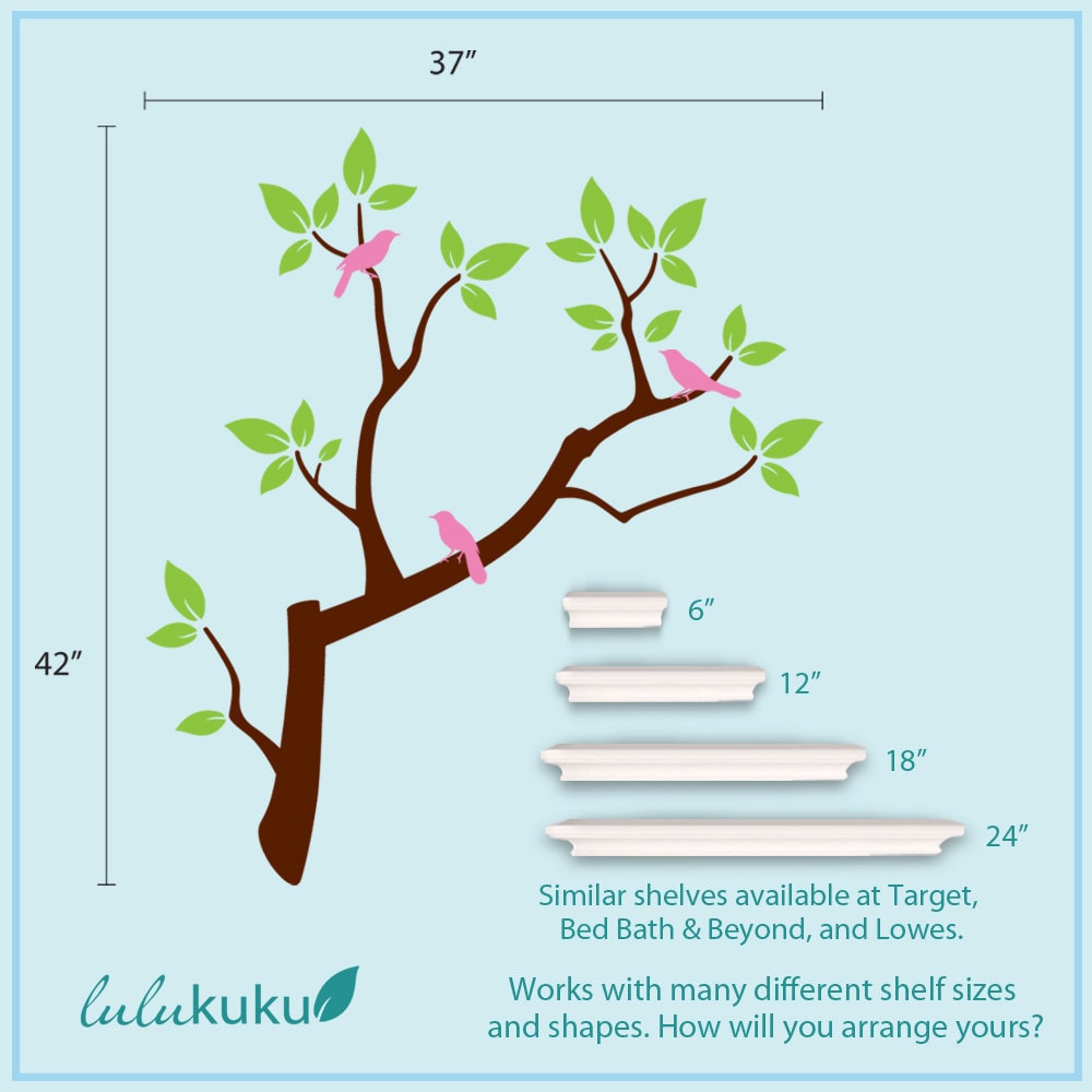 The Original Tree Branch Decal For Floating Shelves Tree